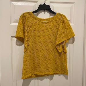 Madewell yellow blouse